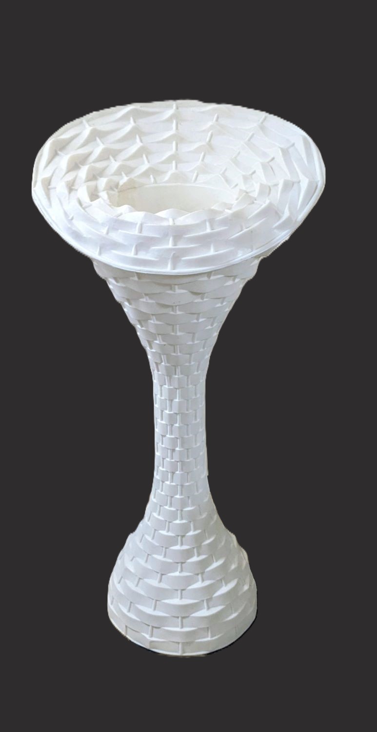 Rental store for WHITE PLASTIC BASKET WEAVE PLANT STAND in Johnson City TN