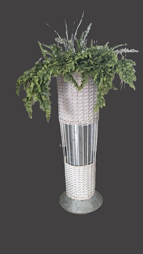 Rental store for GALVANIZED WICKER FLOWER HOLDER in Johnson City TN