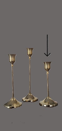 Rental store for 6.5  GOLD CANDLE HOLDER FOR 3 4  CANDLES in Johnson City TN