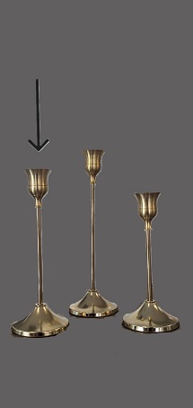 Rental store for 7.5  GOLD CANDLE HOLDER FOR 3 4  CANDLES in Johnson City TN