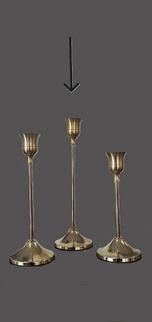 Rental store for 8.5  GOLD CANDLE HOLDER FOR 3 4  CANDLES in Johnson City TN