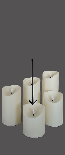 Rental store for 3  FLAMELESS PILLAR CANDLE in Johnson City TN