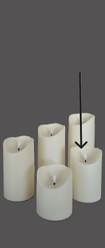 Rental store for 4  FLAMELESS PILLAR CANDLE in Johnson City TN