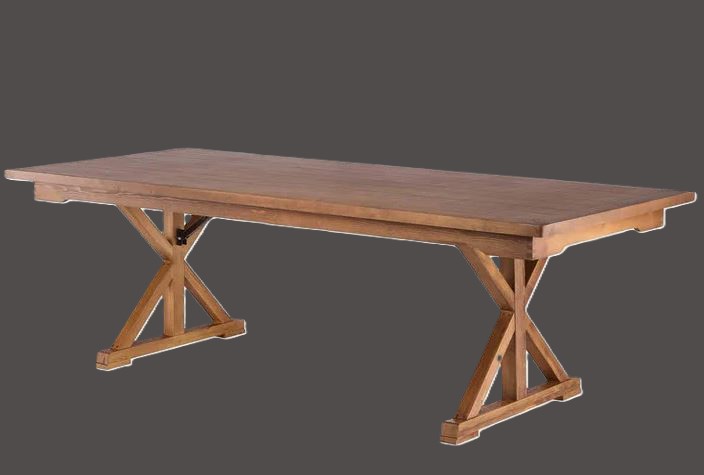 Rental store for 8FT CHESTNUT FARM TABLE in Johnson City TN