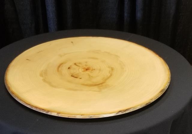 Rental store for MELAMINE WOOD ROUND TRAY   21 in Johnson City TN
